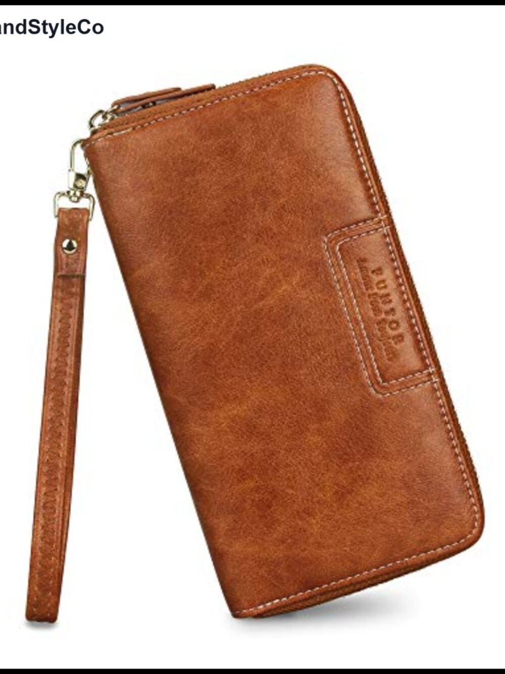 PU Vegan Leather Wristlet Wallet Zip Around Clutch Card Holder Organizer